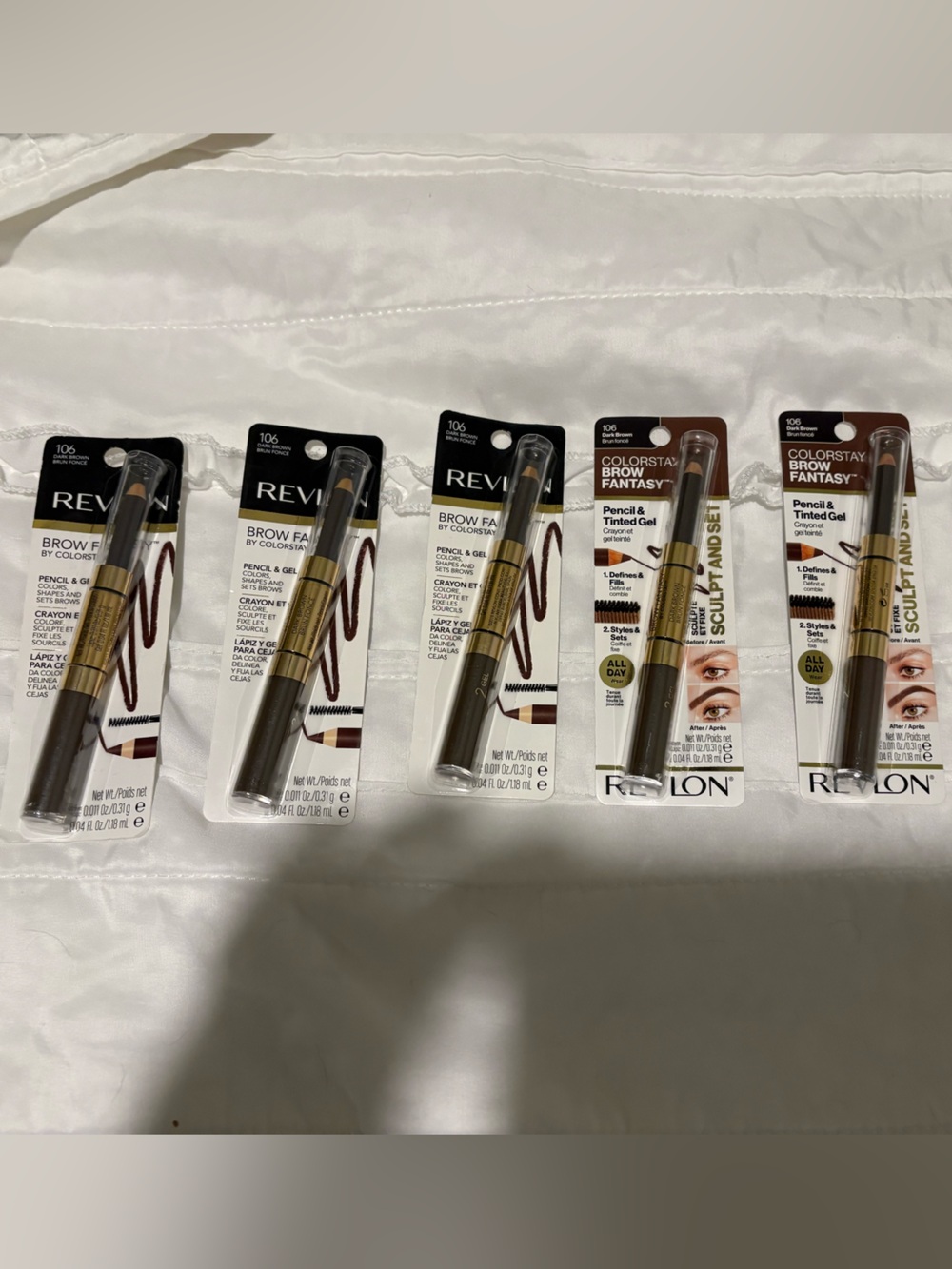Revlon Women’s Makeup Brow Pencil & Gel $20.00 for all 5 They are all Dark Brown